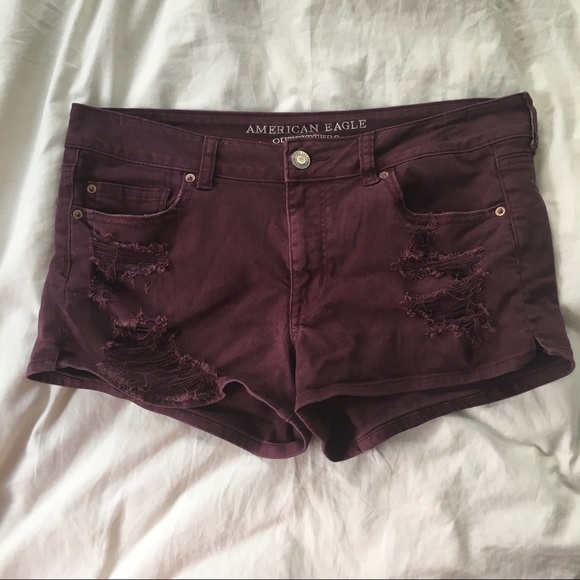 American Eagle Outfitters Pants - American Eagle Distressed Stretch Shortie Shorts